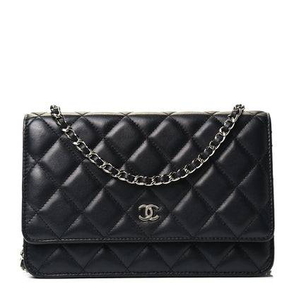 Chanel Lambskin Quilted Wallet On Chain WOC Black 1 of 4