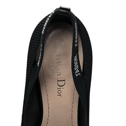 Christian Dior Fabric J'Adior Ribbon Pumps 37 Black 6 of 9