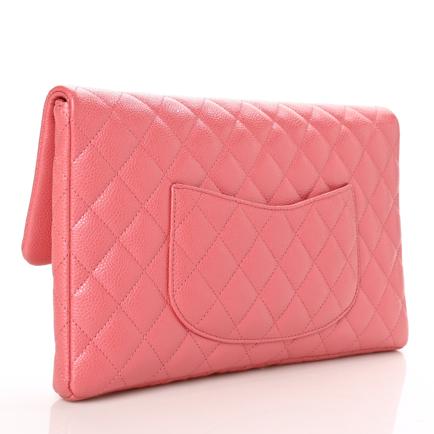 Chanel Caviar Quilted Flap Clutch Pink 3 of 7