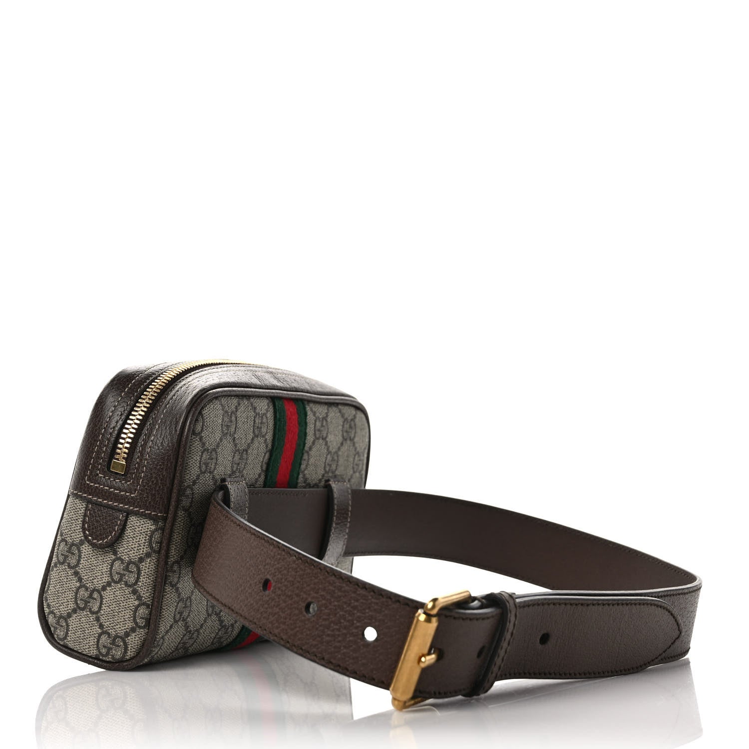 Gucci GG Supreme Monogram Web Small Ophidia Belt Bag 80 32 Dark Brown 3 of 10