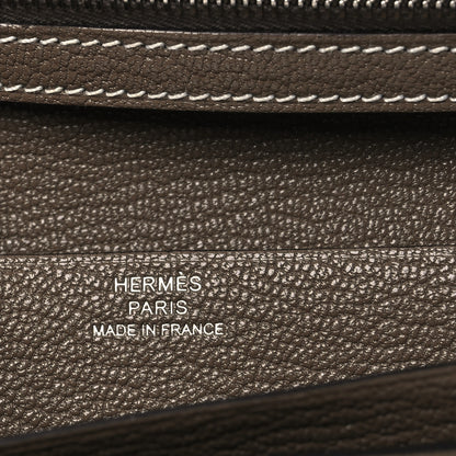 Hermes Chevre Mysore Bearn Gusset Wallet Etoupe 6 of 10