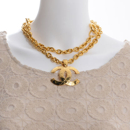 Chanel Quilted CC Long Chain Necklace Gold 3 of 6