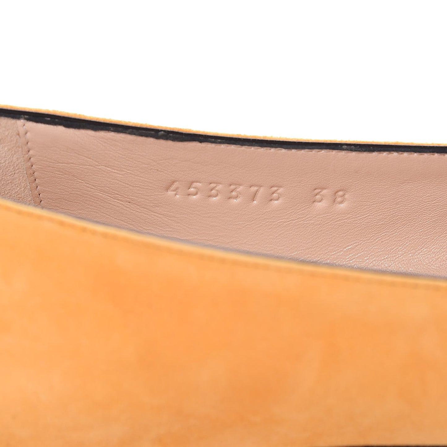 Kid Scamosciato GG Marmont Fringe Flats 38 Crystal Copper