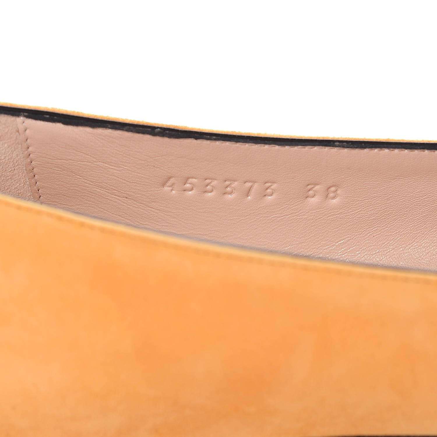 Gucci Kid Scamosciato GG Marmont Fringe Flats 38 Crystal Copper 8 of 9
