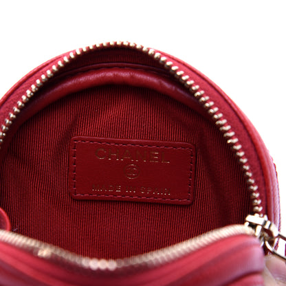 Chanel Caviar Quilted Zip Around Classic Coin Purse Dark Pink 8 of 9