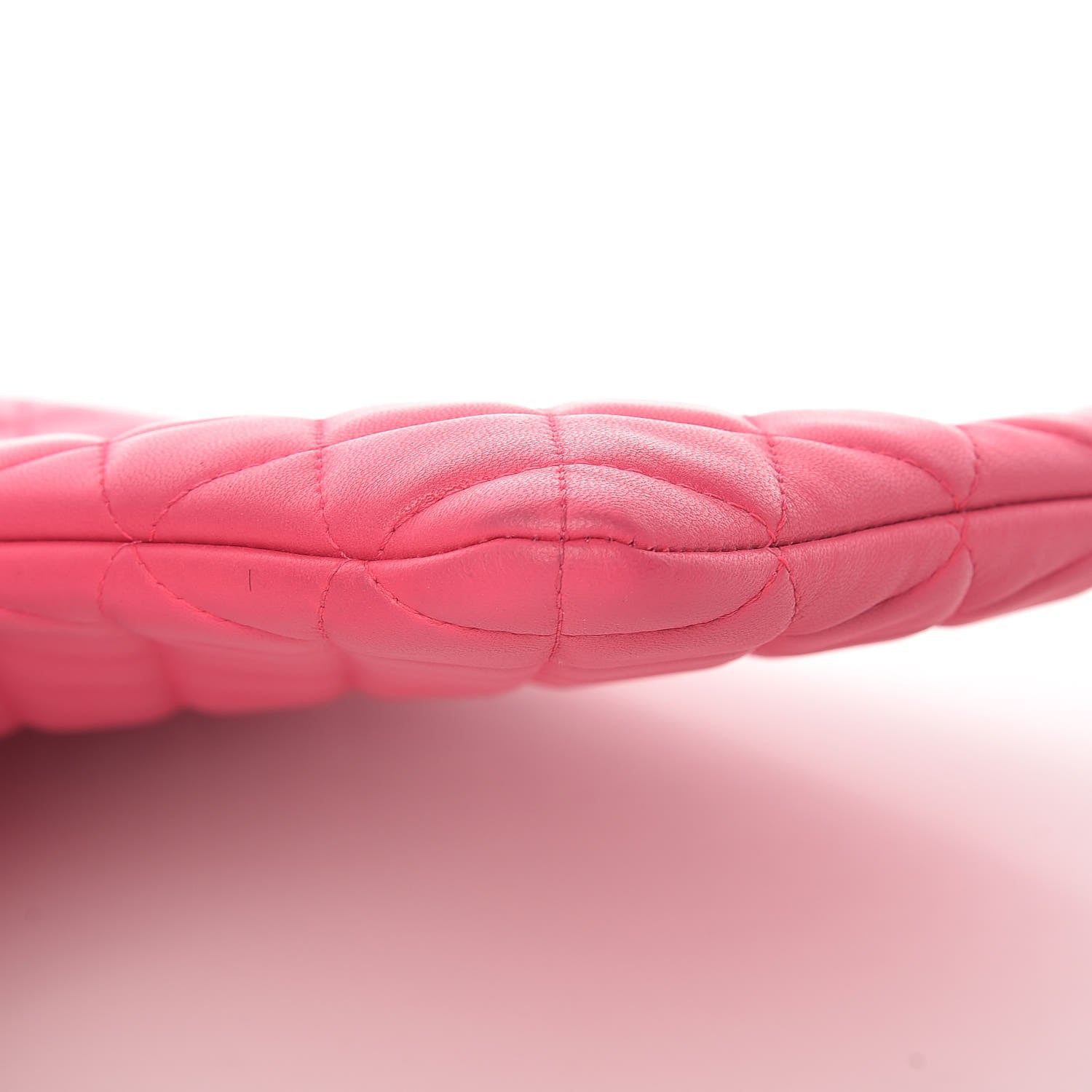 Chanel Lambskin Quilted Large Cosmetic Case Dark Pink 9 of 10