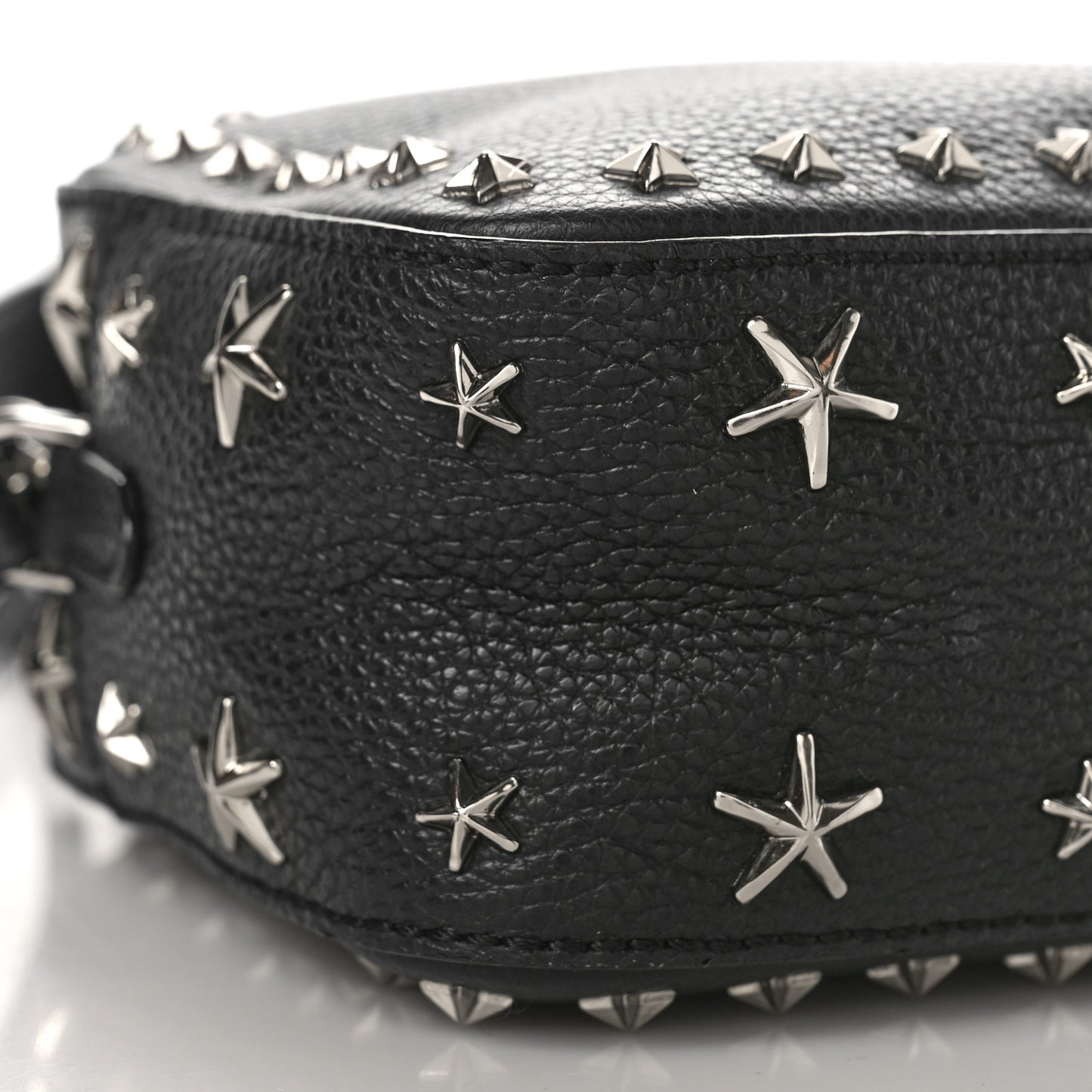 Calfskin Star Studded Pegasi Camera Crossbody Bag Black