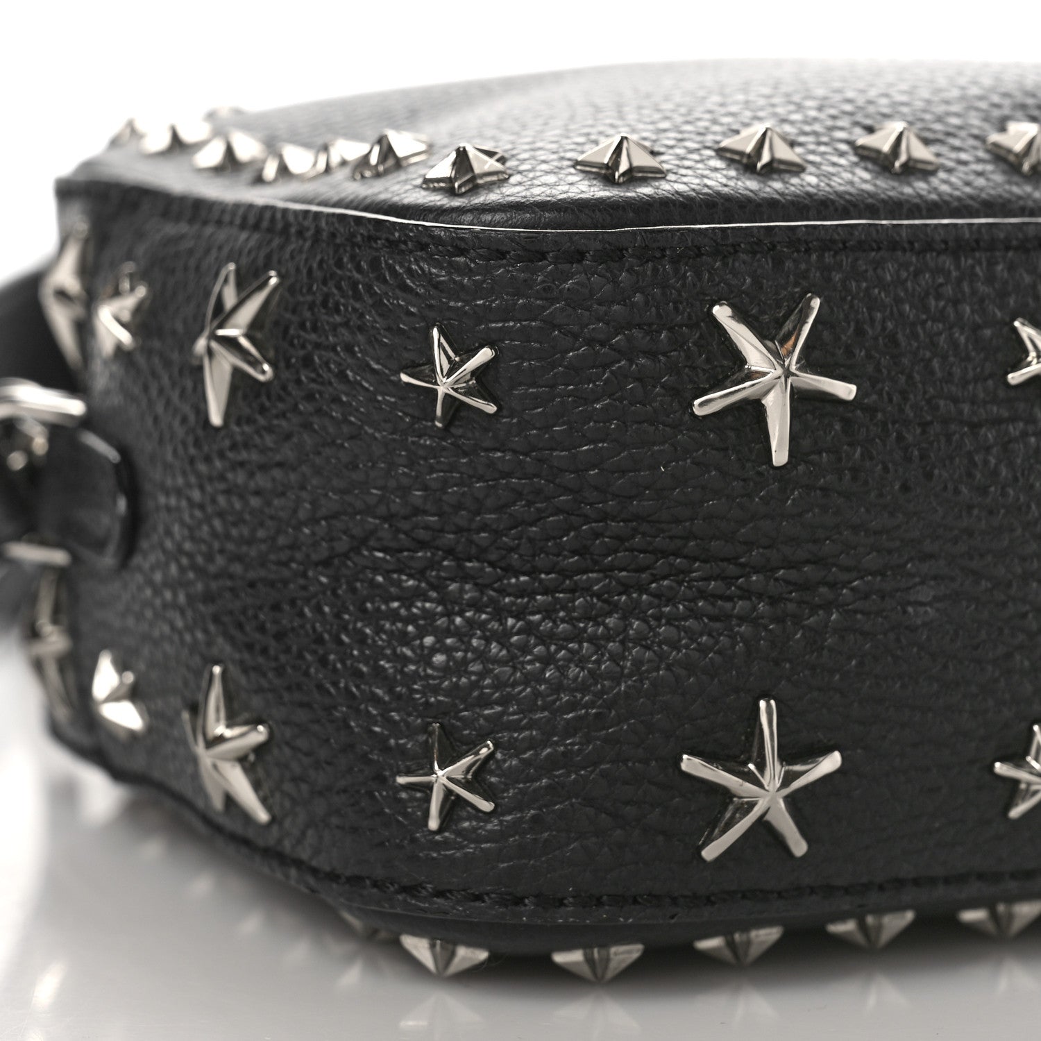 Jimmy Choo Calfskin Star Studded Pegasi Camera Crossbody Bag Black 7 of 8