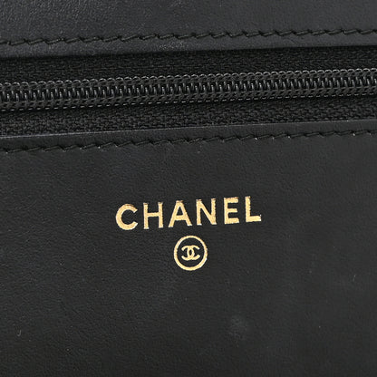 Chanel Aged Calfskin Quilted Lucky Charms 2.55 Reissue Wallet On Chain WOC Black 6 of 11