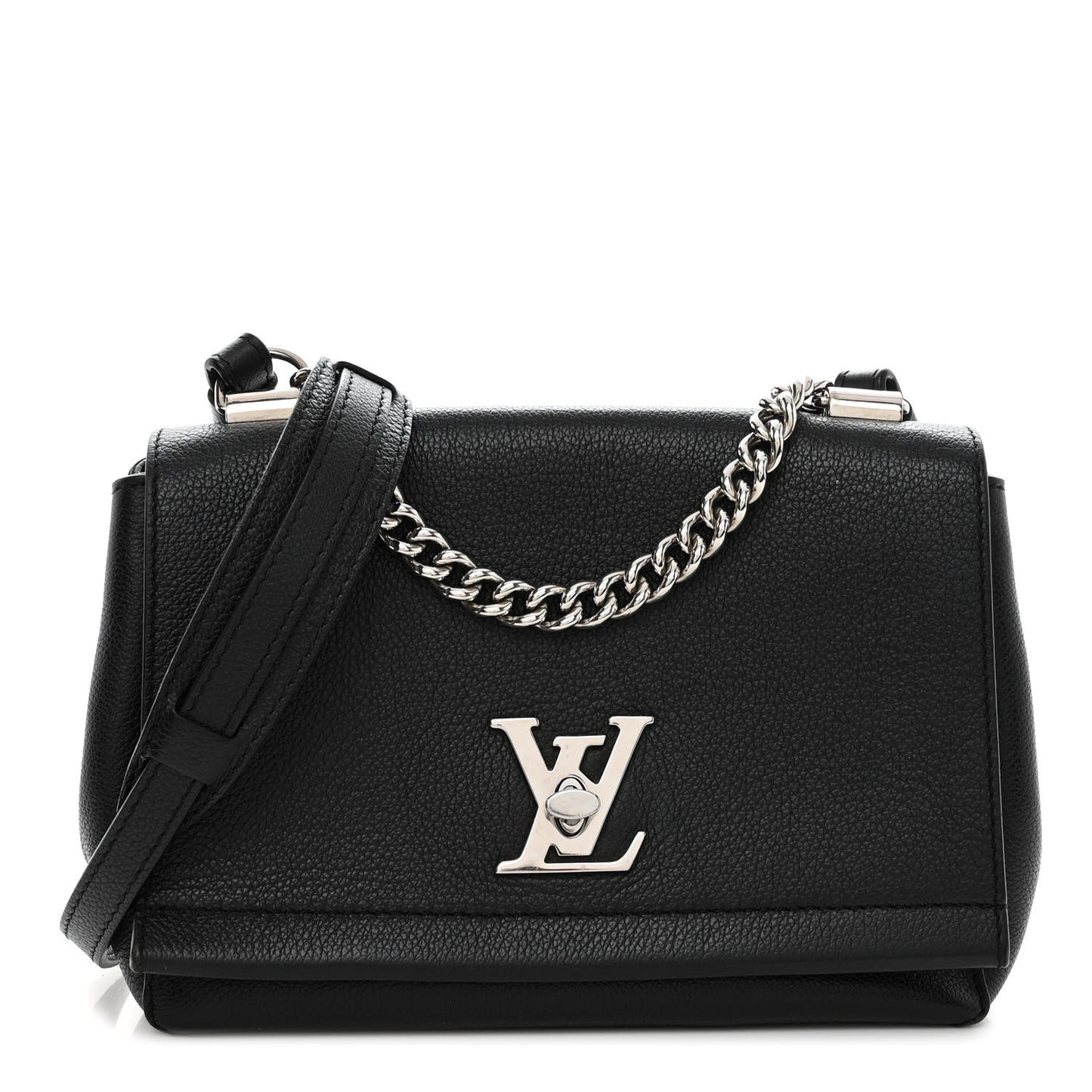 Calfskin Lockme II Chain Bag BB Black