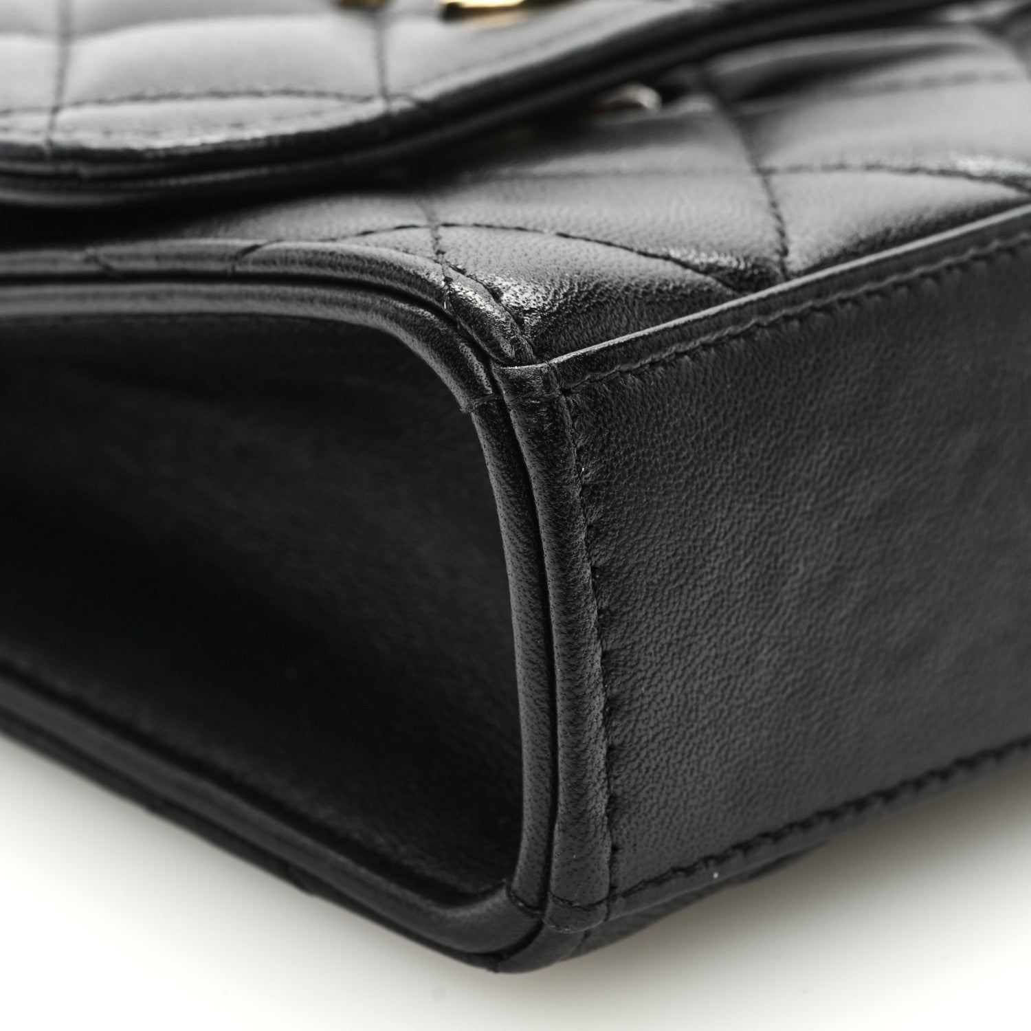 Chanel Lambskin Quilted Mini Trendy CC Chain Wallet Black 8 of 9