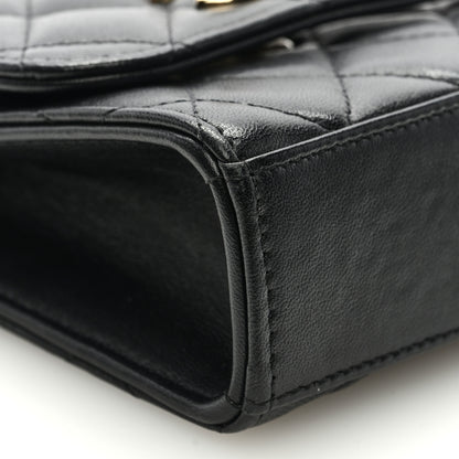 Chanel Lambskin Quilted Mini Trendy CC Chain Wallet Black 8 of 9