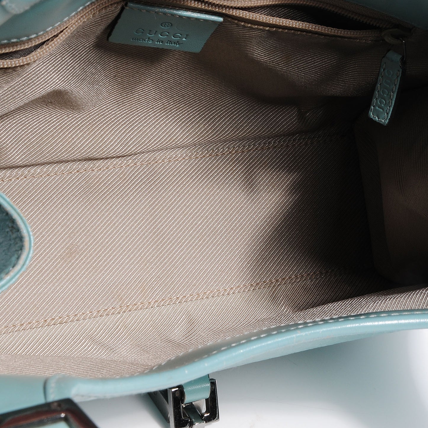 Leather Monogram Microguccissima Bardot Turquoise
