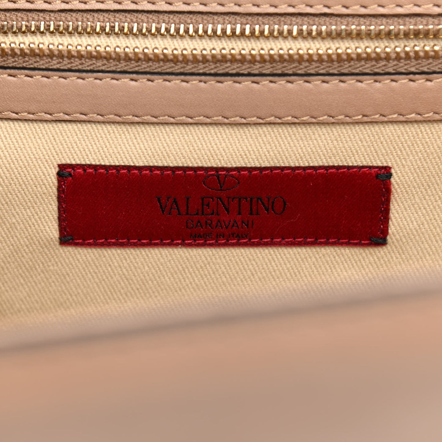 Vitello Large Glam Lock Rockstud Flap Poudre