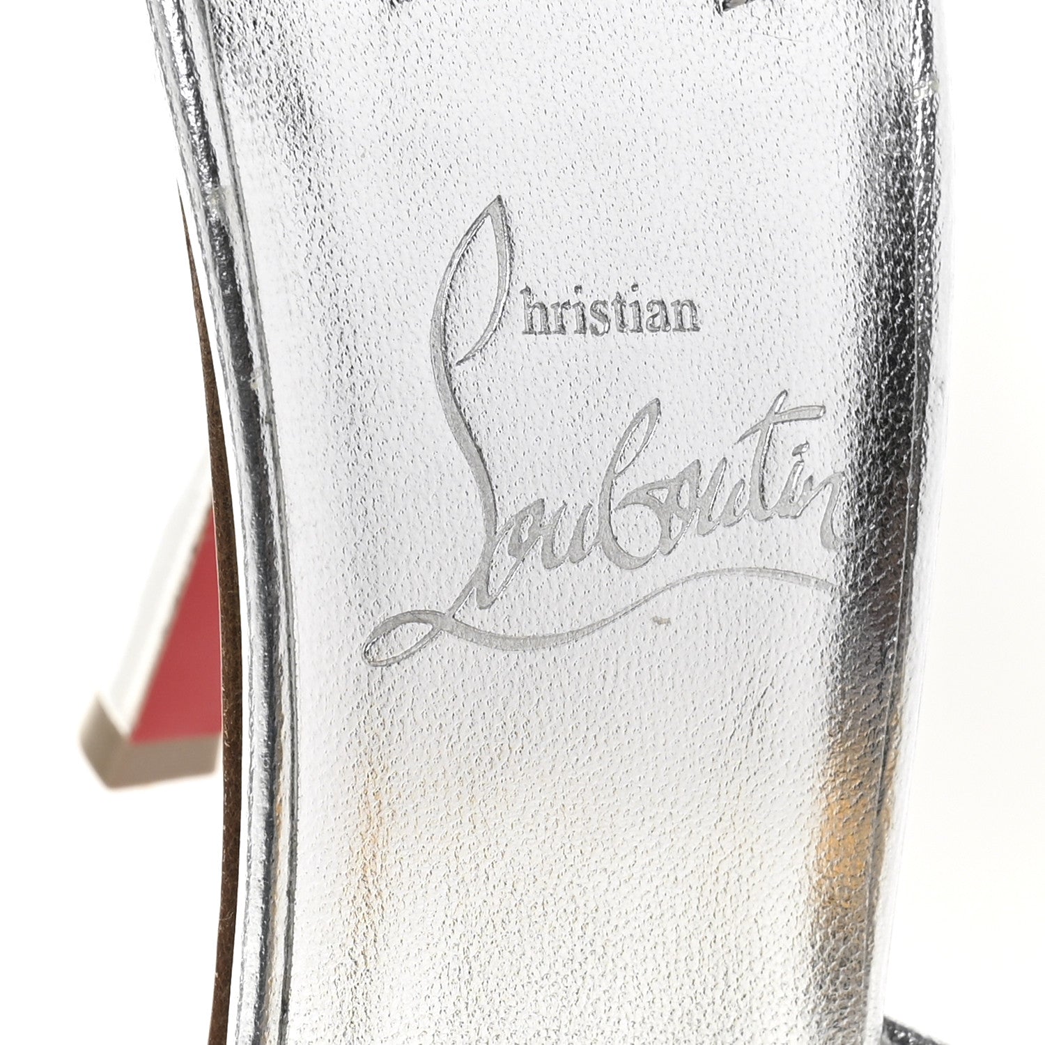Christian Louboutin Metallic Nappa Me Dolly 100 Sandals 36.5 Silver 8 of 8