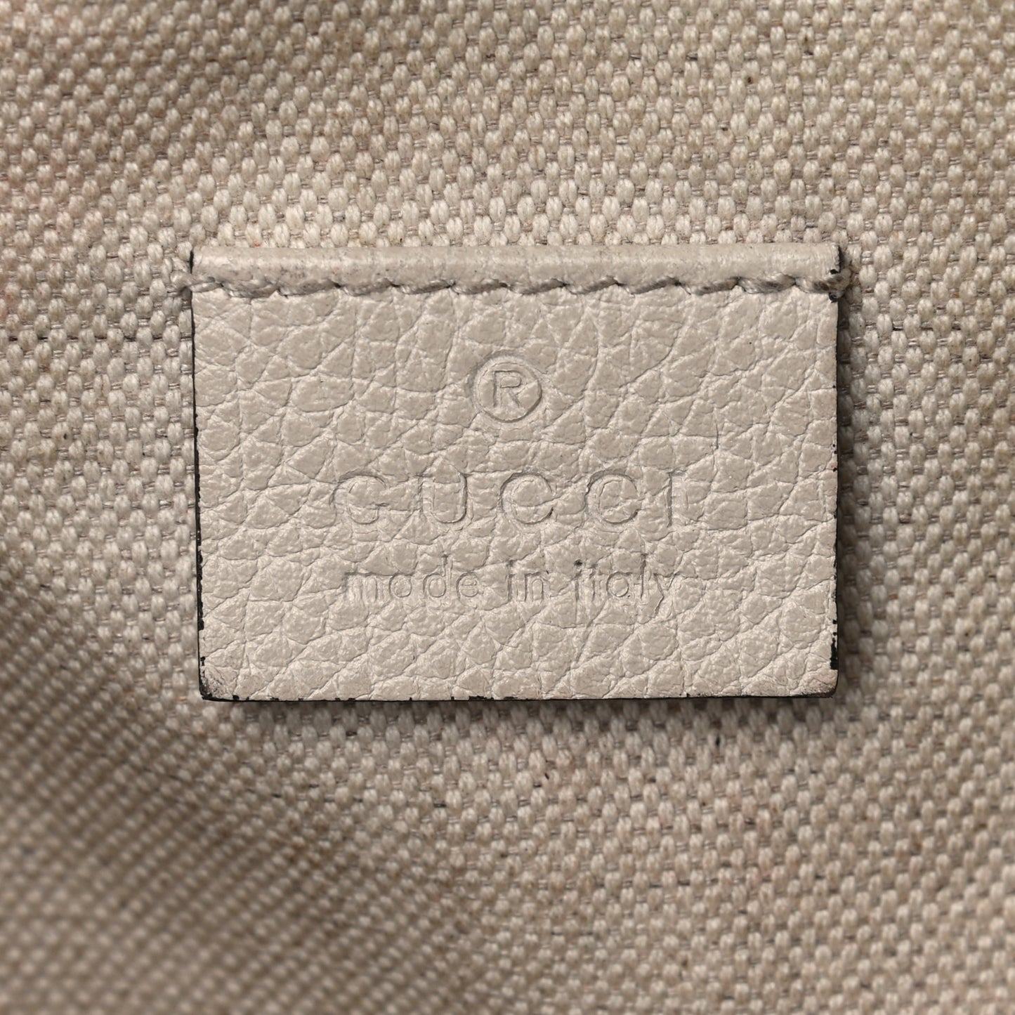 Grained Calfskin Logo Belt Bag White