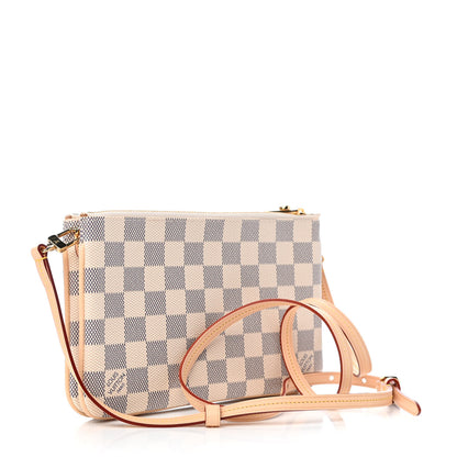 Louis Vuitton Damier Azur Double Zip Pochette 3 of 9