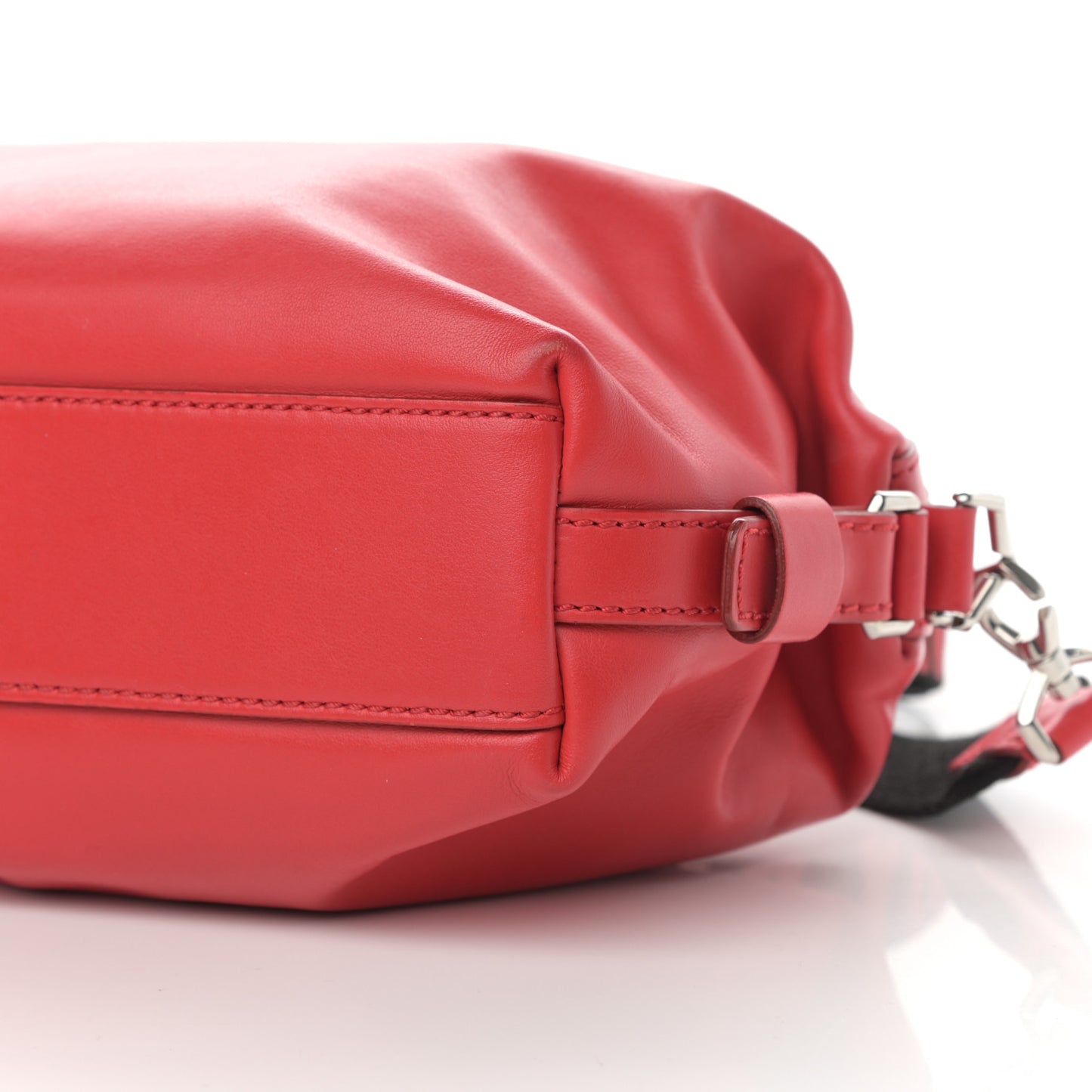 Calfskin Micro Nightingale Logo Strap Red