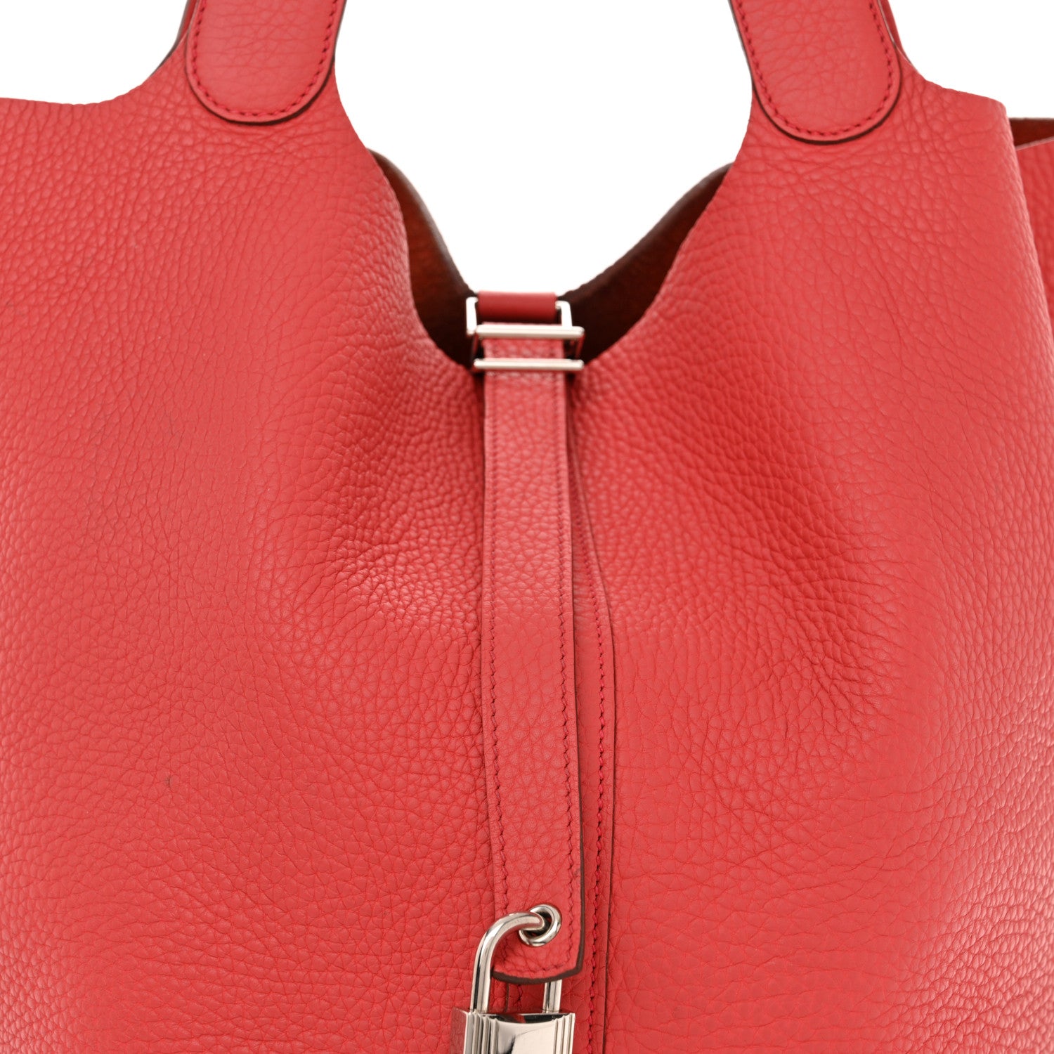 Hermes Taurillon Clemence Picotin Lock 26 GM Sanguine 8 of 13