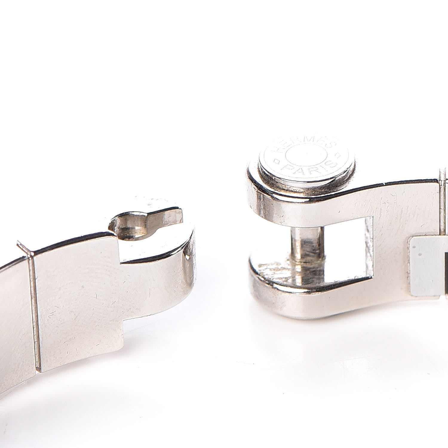 Hermes Enamel Printed Narrow Charniere Cuirs Marins Hinged Bracelet S Quadrichromie 5 of 6