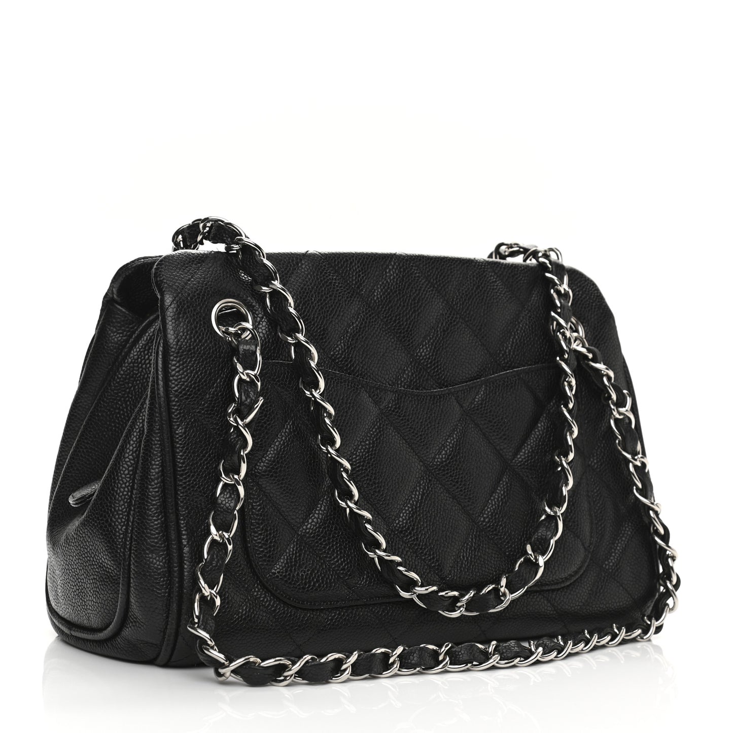 Caviar Quilted Tote Black