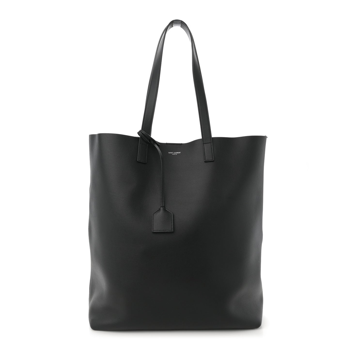 Calfskin Bold Shopping Tote Black