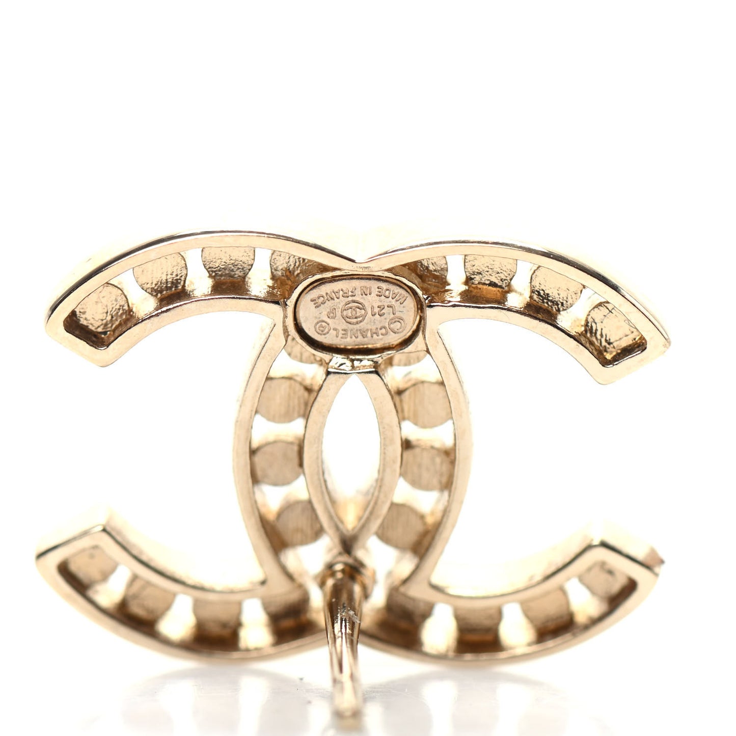 Crystal CC Large Earrings Gold