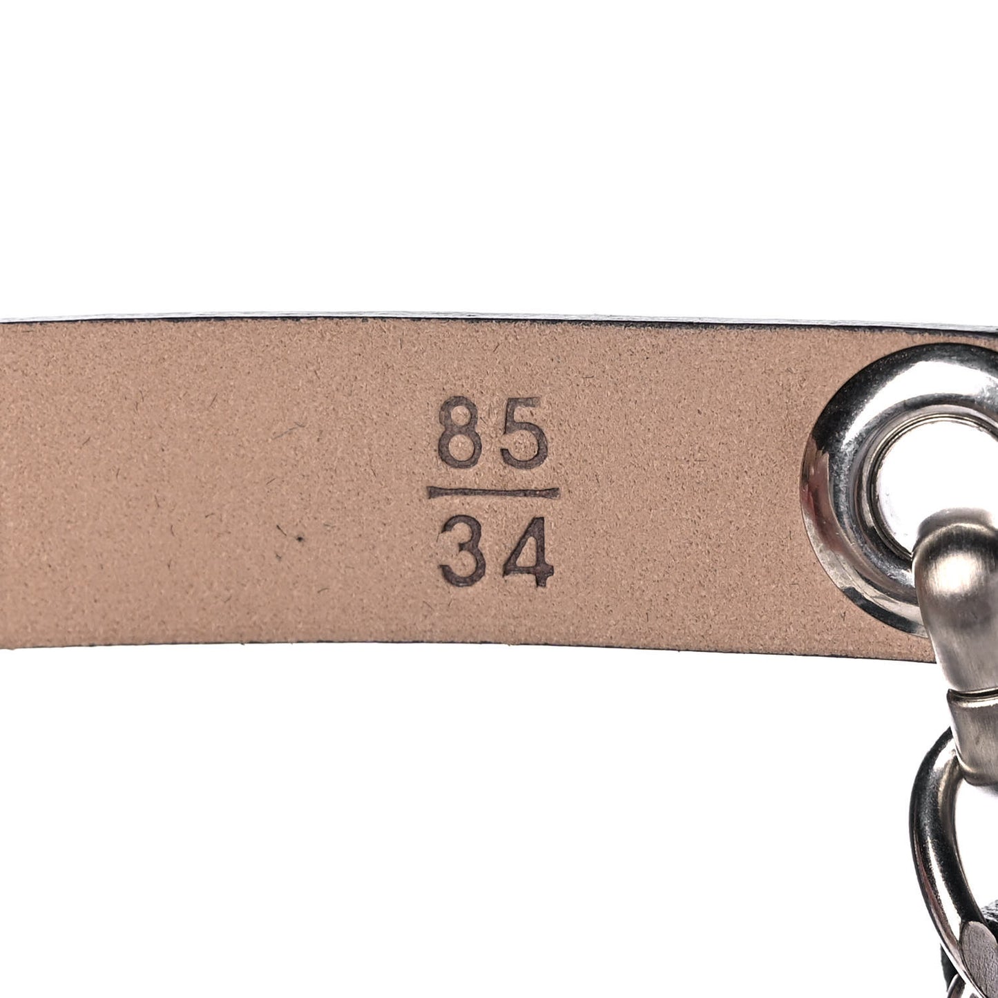 Lambskin CC Chain Belt 85 34 Black Silver