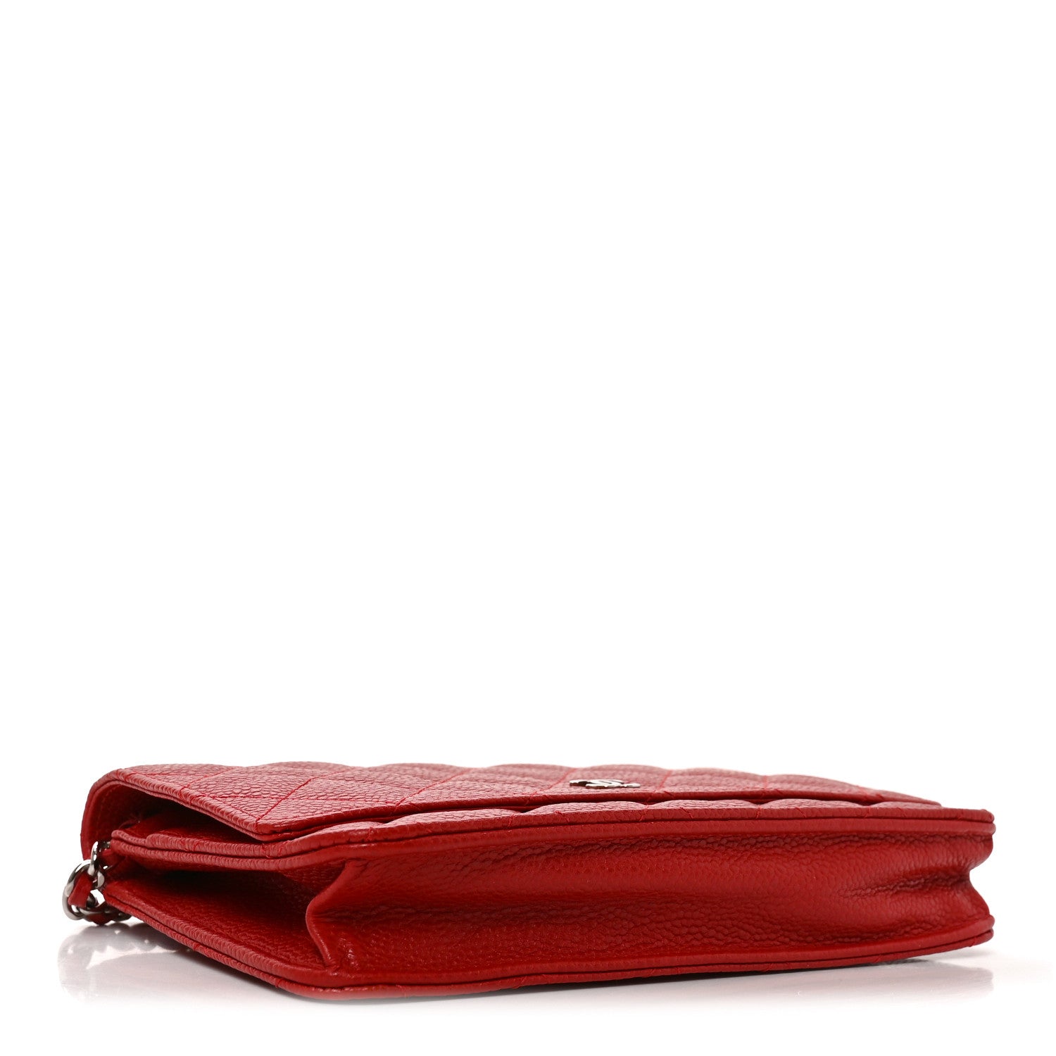 Chanel Caviar Quilted Wallet on Chain WOC Red 4 of 11