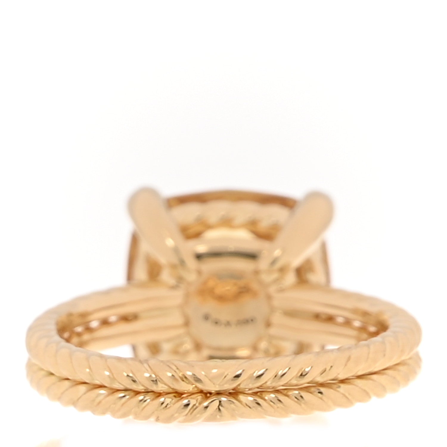 David Yurman 18K Yellow Gold Diamond Citrine 11mm Chatelaine Ring 47 4 3 of 4