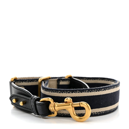 Christian Dior Canvas Embroidered Shoulder Strap Black 1 of 4