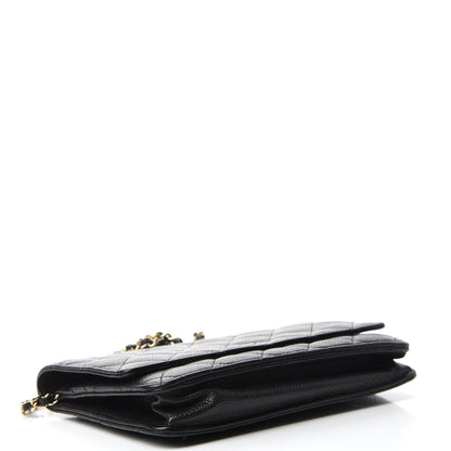 Chanel Caviar Quilted Wallet On Chain WOC Black 4 of 14