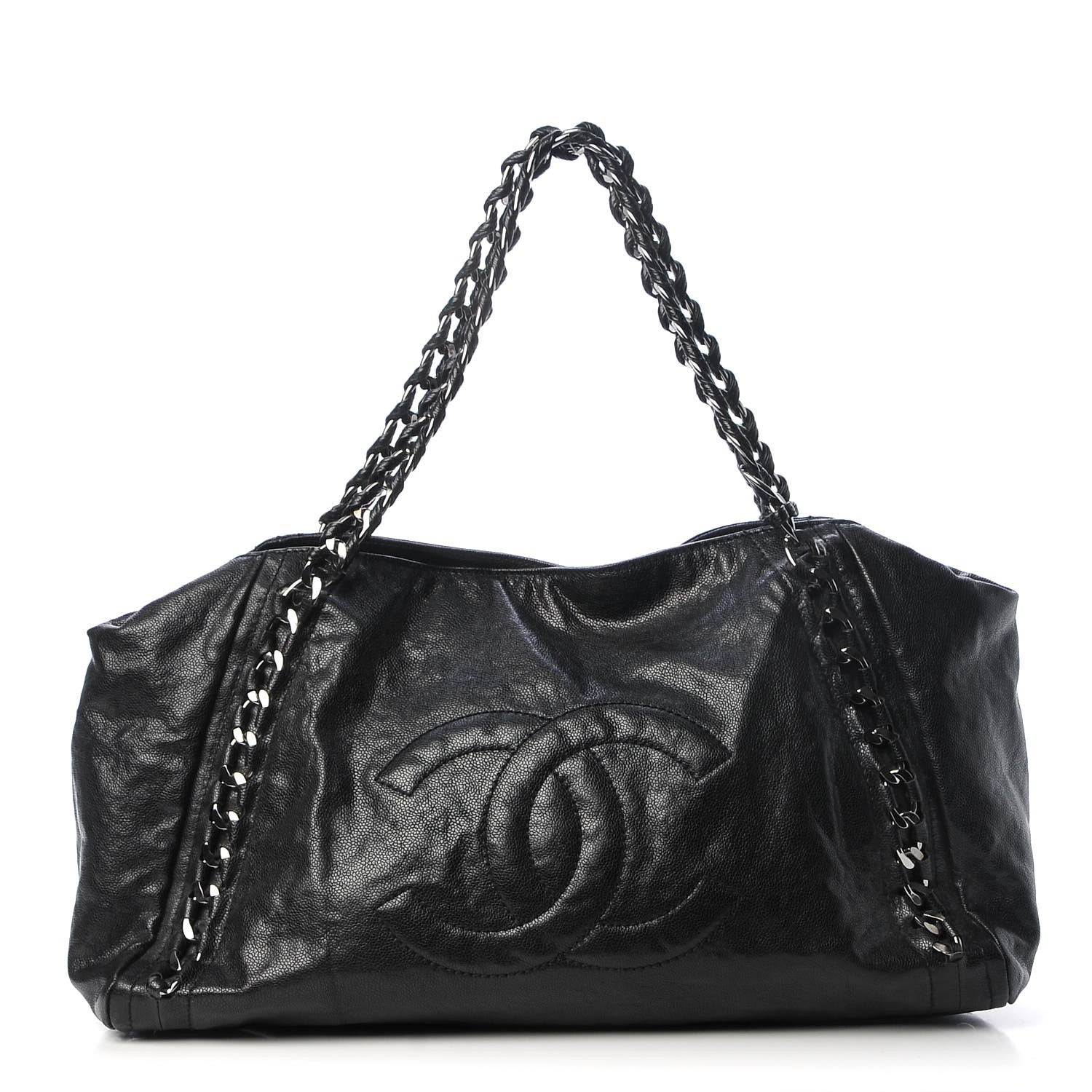 Chanel Glazed Caviar East West Modern Chain Tote Black 1 of 10