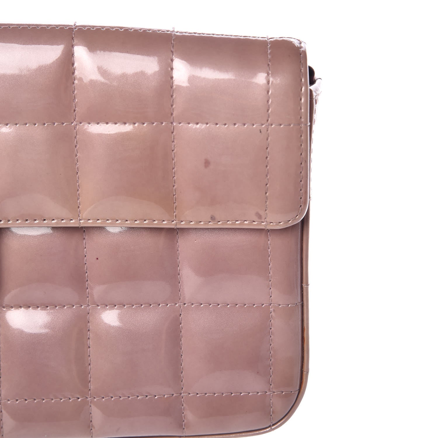 Chanel Patent Quilted East West Chocolate Bar Flap Light Purple 12 of 15