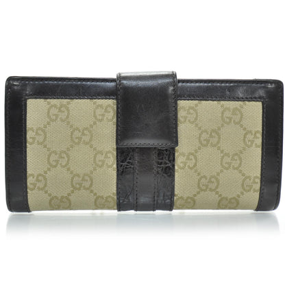 Gucci Monogram Crocodile Web Continental Wallet 1 of 9