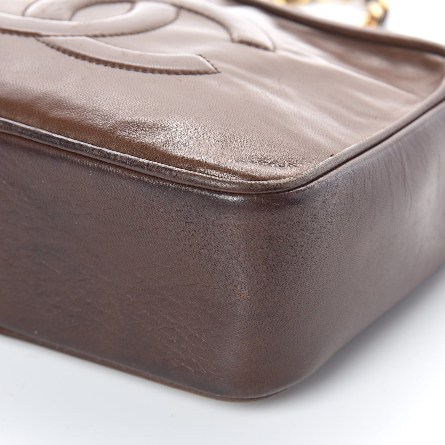 Lambskin Tassel Camera Case Brown
