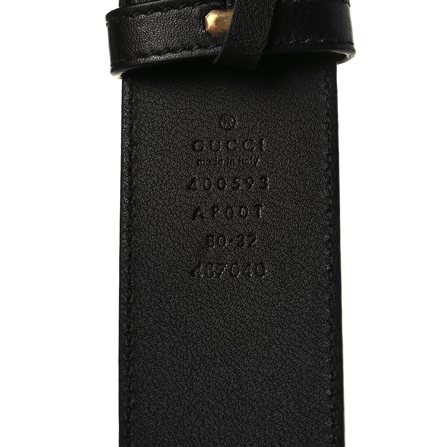 Calfskin Double G 40mm Belt 80 32 Black