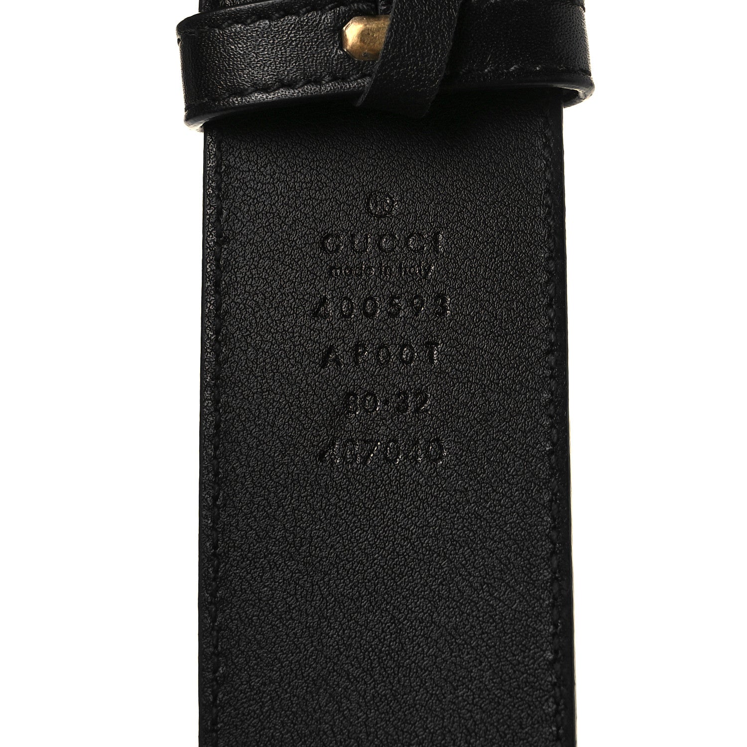Gucci Calfskin Double G 40mm Belt 80 32 Black 3 of 5
