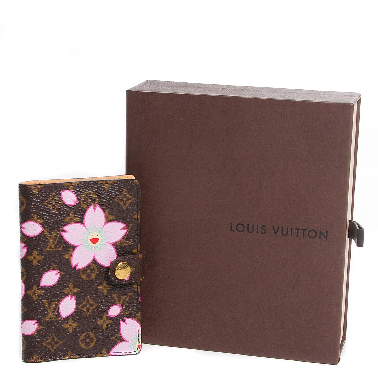Monogram Cherry Blossom Carnet de Bal Mini Agenda Cover Brown