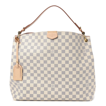 Louis Vuitton Damier Azur Graceful MM Rose Ballerine 1 of 9