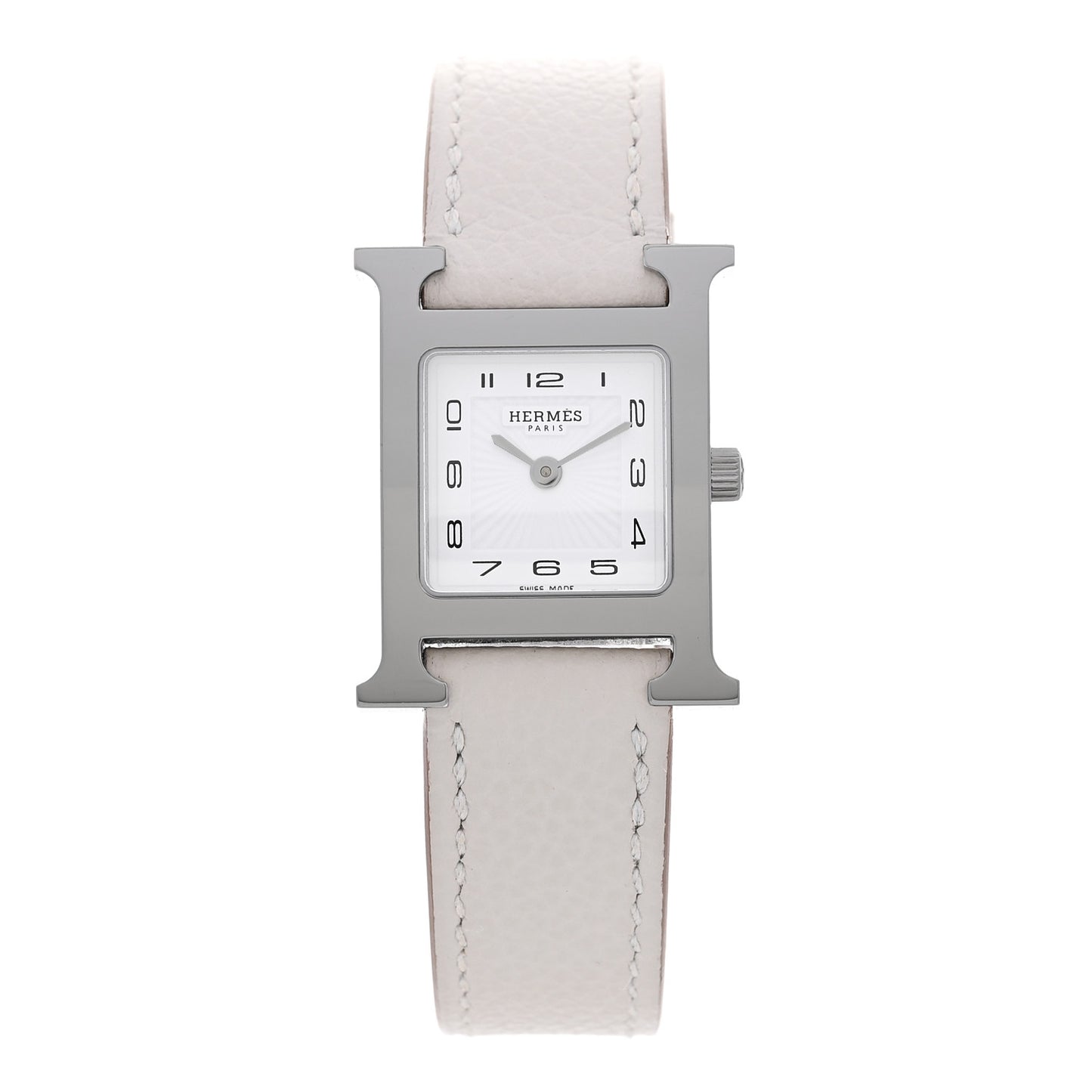 Stainless Steel Evercolor 21mm Heure H Hour Quartz Watch Gris Perle