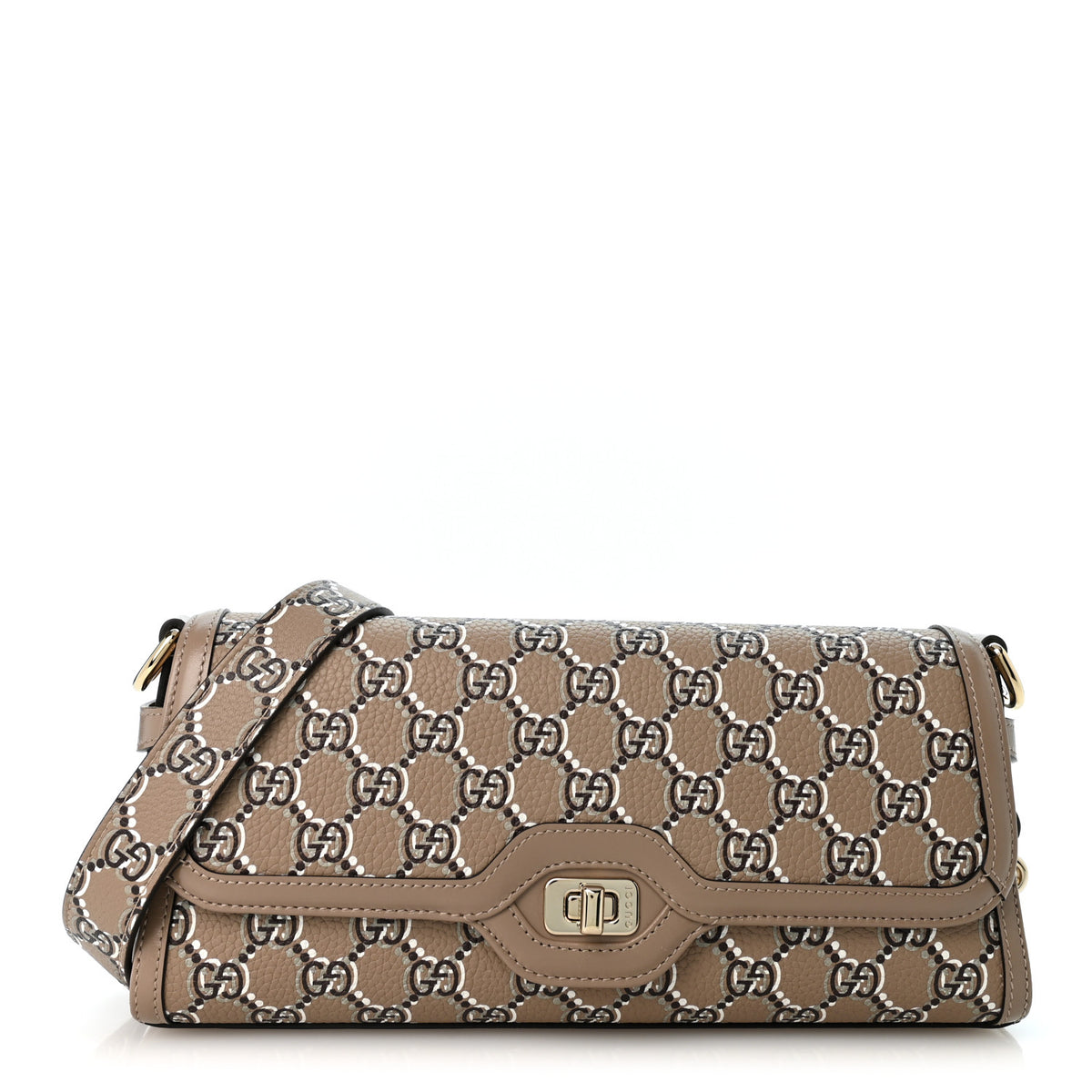 GG Shadow Monogram Small Luce Shoulder Bag Beige