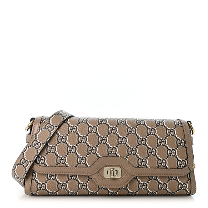Gucci GG Shadow Monogram Small Luce Shoulder Bag Beige 1 of 10
