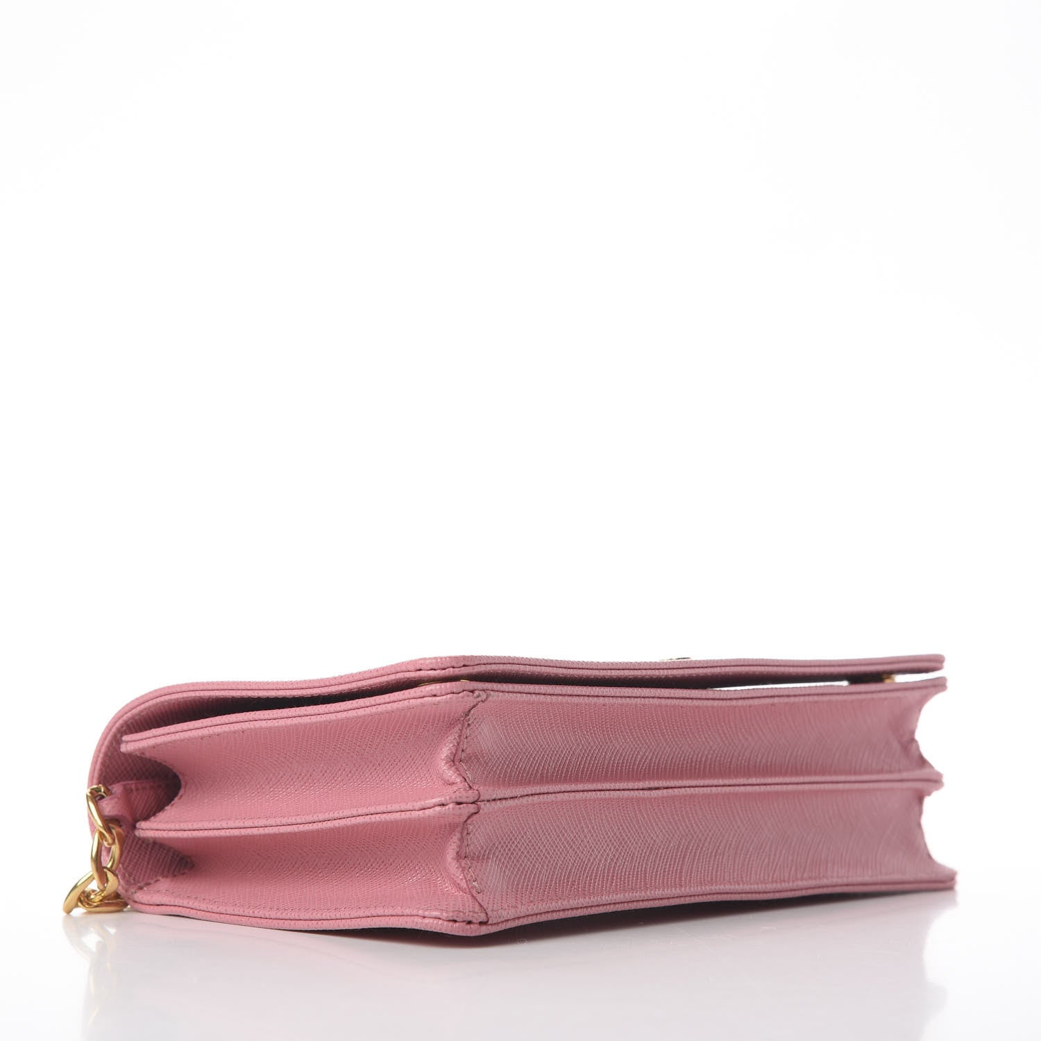 Prada Saffiano Lux Chain Wallet Petalo 4 of 10
