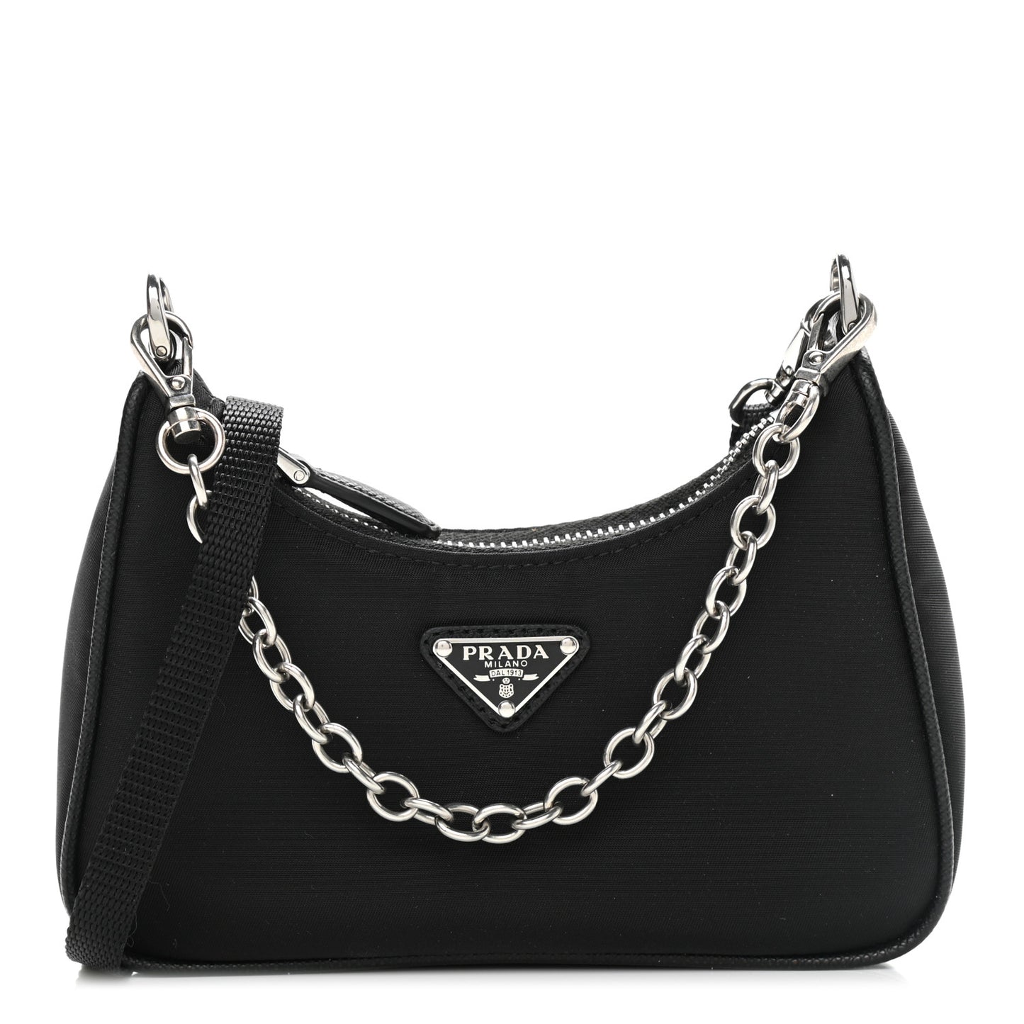 Tessuto Nylon Mini Re-Edition 2000 Shoulder Bag Black