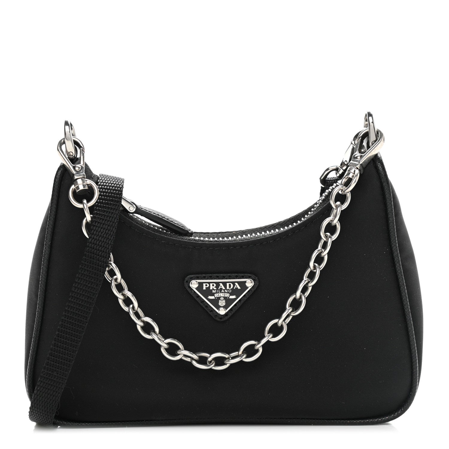 Prada Tessuto Nylon Mini Re-Edition 2000 Shoulder Bag Black 1 of 9