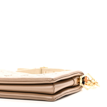 Louis Vuitton Lambskin Embossed Monogram Coussin PM Taupe 9 of 10