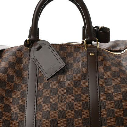 Louis Vuitton Damier Ebene Keepall Bandouliere 55 7 of 9