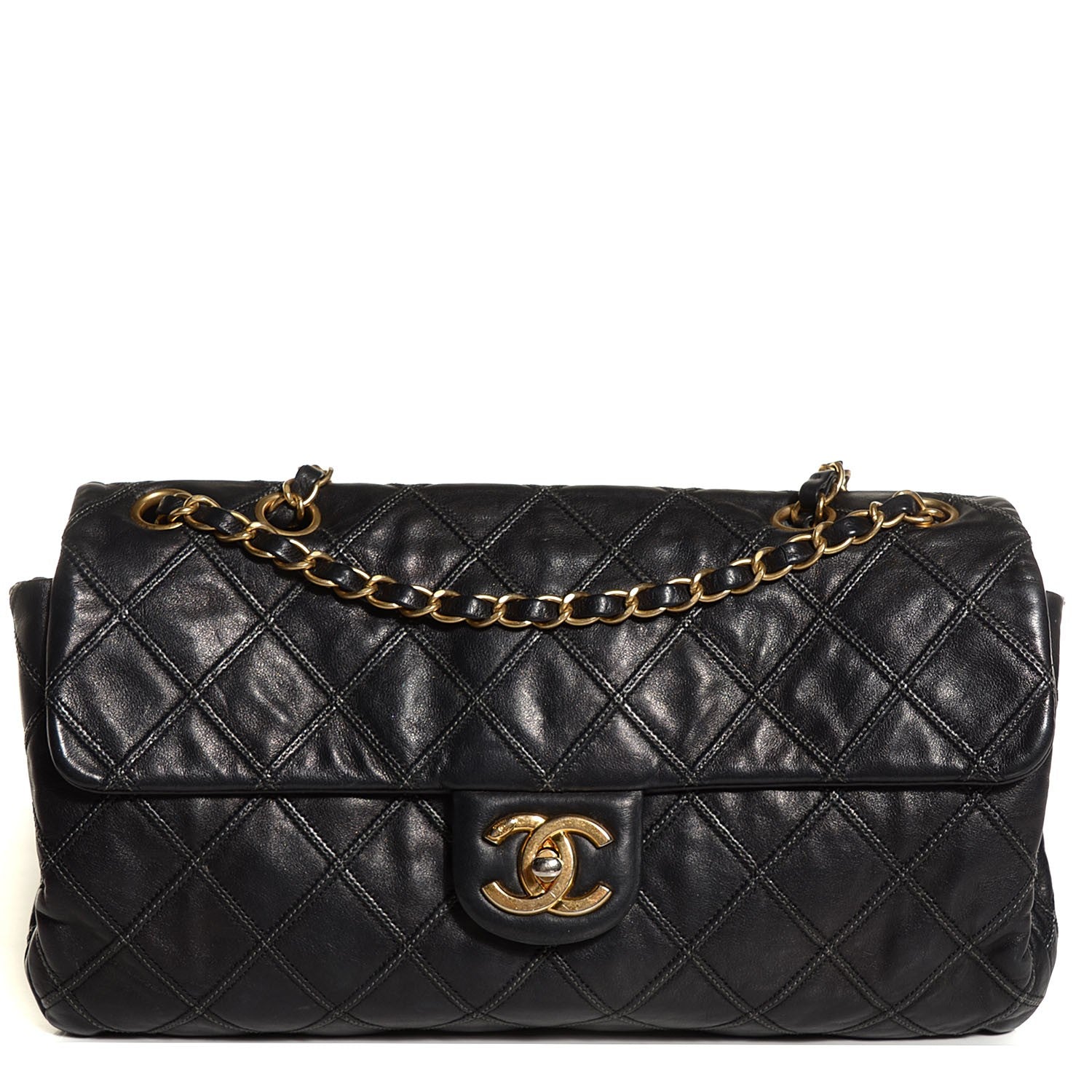 Chanel Calfskin Stitched Thin City Flap Black 1 of 8