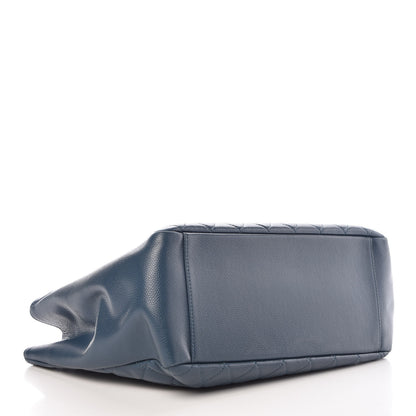 Chanel Caviar Quilted Grand Shopping Tote GST Dark Blue 4 of 9
